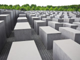 Overview of holocaust memorial in Berlin Germany