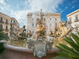 Diana fountain in the center of Siracusa - piazza Archimede
Syracuse, Sicily, Italy: sculptures of Archimede Square. Beautiful representative picture of Sicilian and Italian tourism.