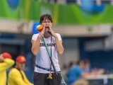 BARRA DA TIJUCA, BRASILIEN - SEPTEMBER 06: Bundestrainerin Ute Schinkitz aus dem Deutschen Paralympischen Schwimmer/innen Team während einer Training Session im Aquatic Center von Barra da Tijuca am 06.9.2016 in Rio de Janeiro/Brasilien. (© 2016 Oliver Kremer @ Pixolli Studios)