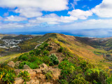 Lanzarote - impressive beauty of volcanic island.View of Haria village